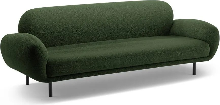 Divano verde con rivestimento in bouclé 208 cm Poppy – Micadoni