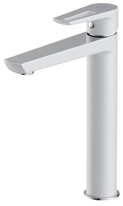 Cersanit S951-355 - Rubinetto del lavandino MILLE 27 cm bianco + scarico