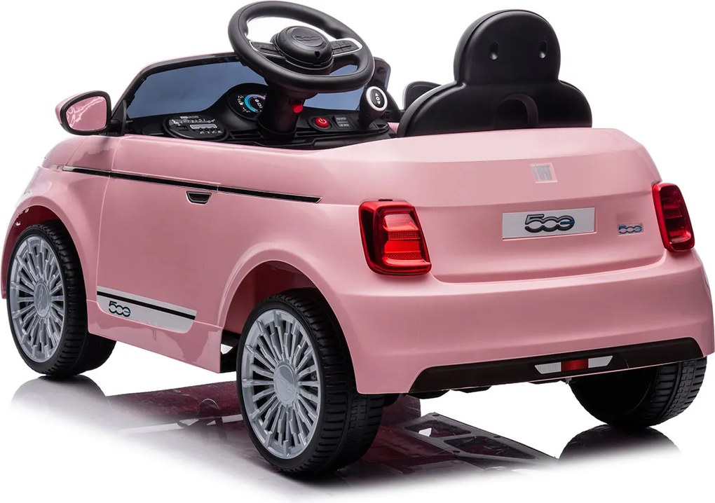 Macchina Elettrica per Bambini Licenza Fiat 500 12V con Telecomando Rosa...