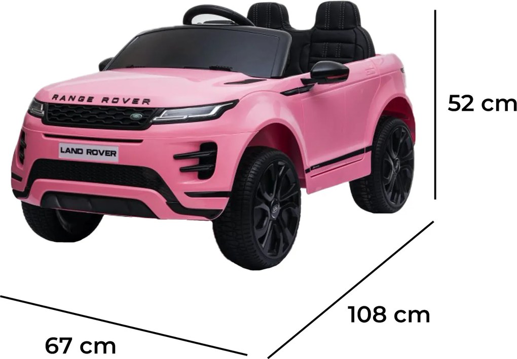 Macchina Elettrica per Bambini Licenza Land Rover Evoque 12V con Telecomando Rosa...