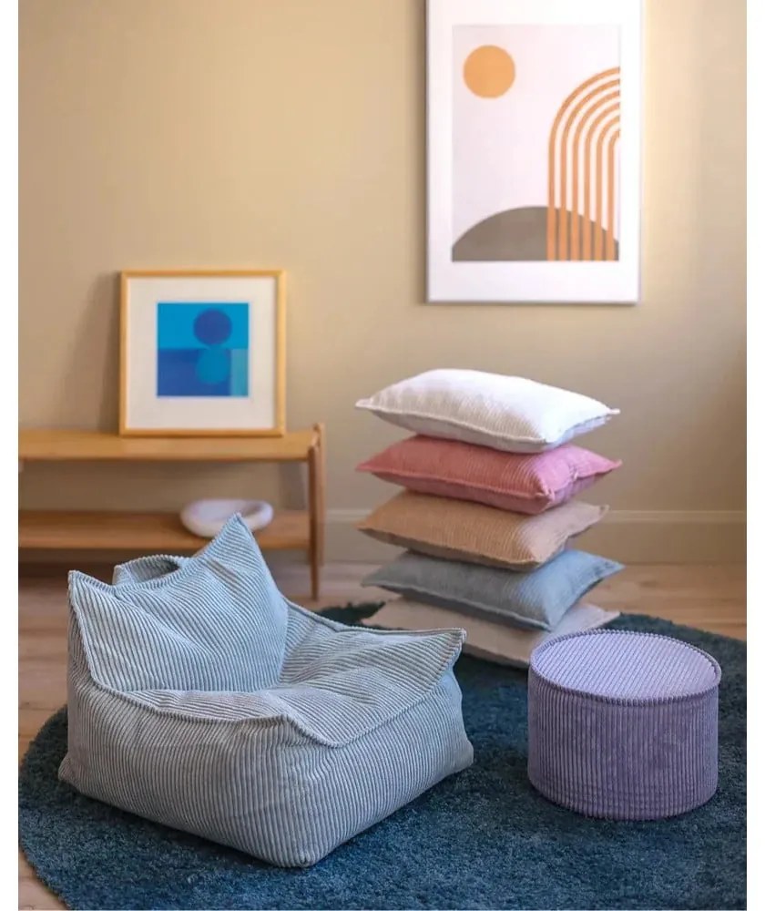 Cuscino per divano da bambini color menta con rivestimento in velluto a coste Bolster – Wigiwama