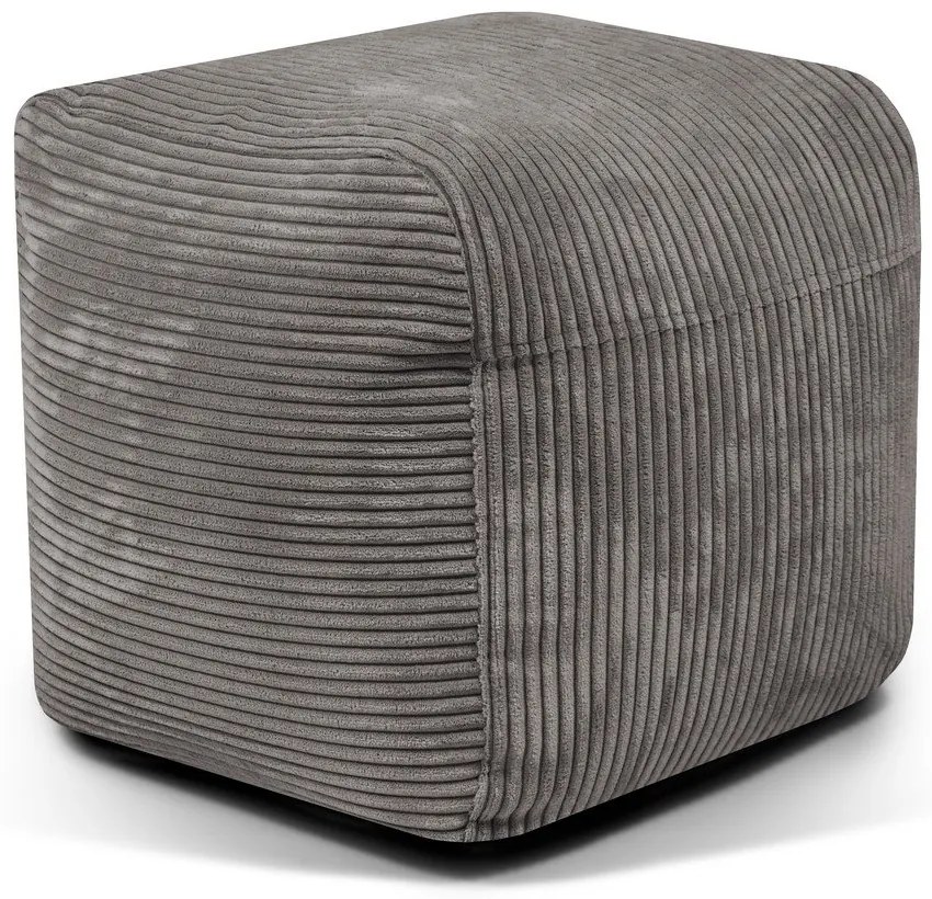 Puof a sacco grigio chiaro con rivestimento in velluto a coste Plus 50 Lounge – SLOWDOWN