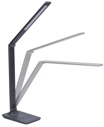 Solight WO55-G - Lampada da tavolo LED dimmerabile con caricatore wireless LED/10W/100-240V grigia