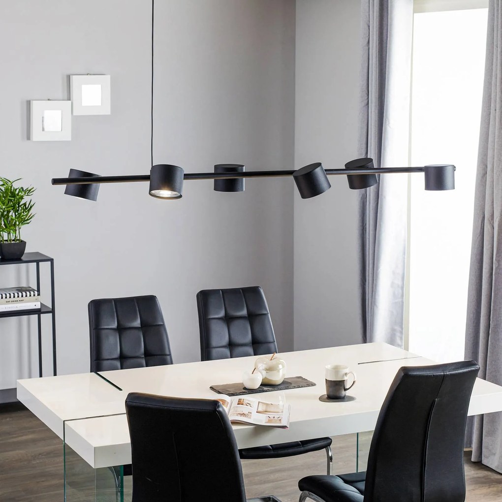 ALDEX Lampada a sospensione Bot, nera, 6 luci