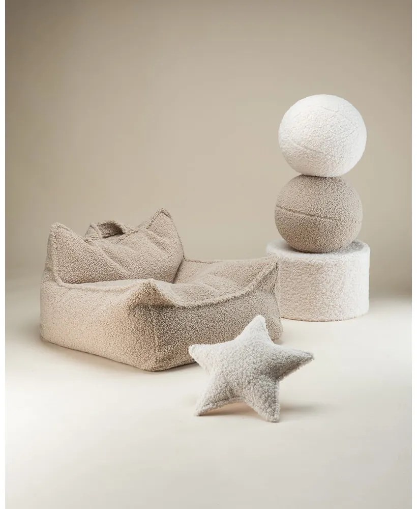 Pouf a sacco per bambini marrone chiaro con rivestimento in bouclé Chair – Wigiwama