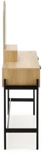 Tavolino da toilette CARMEN 136x104 cm beige/nero