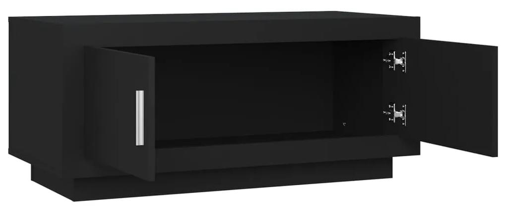 Tavolino da salotto nero 102x50x45 cm in legno compensato