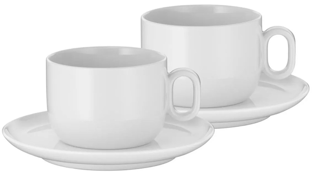 WMF - SET 2x Tazza Cappuccino con piattino BARISTA 160 ml bianco