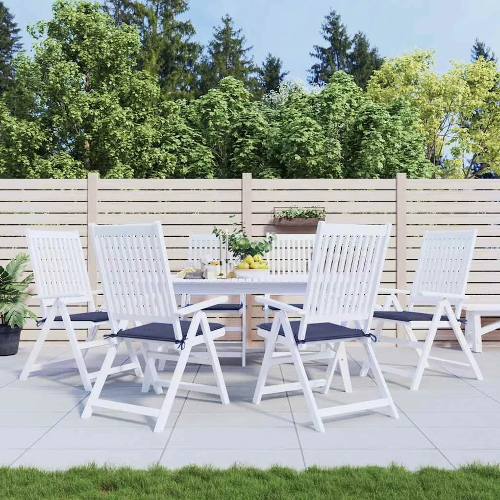 Cuscini Per Pallet 6 Pz Blu Marino 50x50x3 Cm İn Tessuto Oxford /