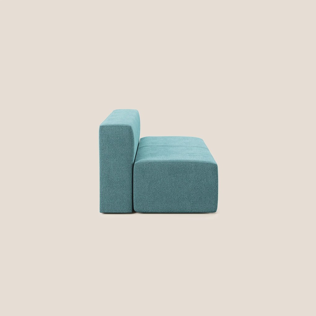 Nettuno modulo centrale maxi in morbido tessuto bouclè T07 azzurro