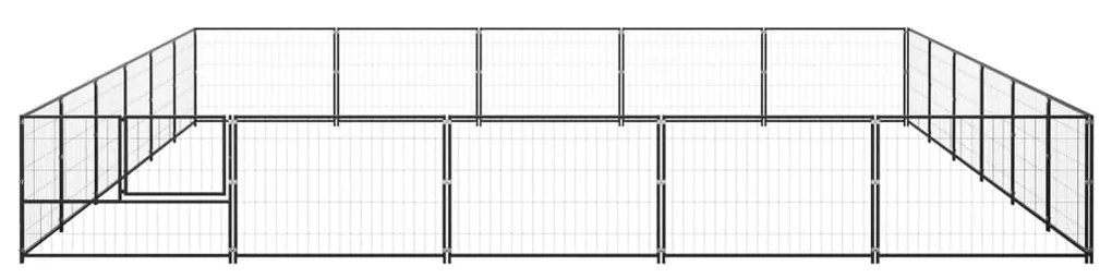 Gabbia per cani nera 30 m² in acciaio