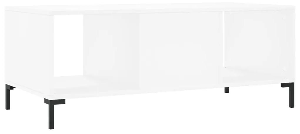 Tavolino da Salotto Bianco 102x50x40 cm in Legno Multistrato