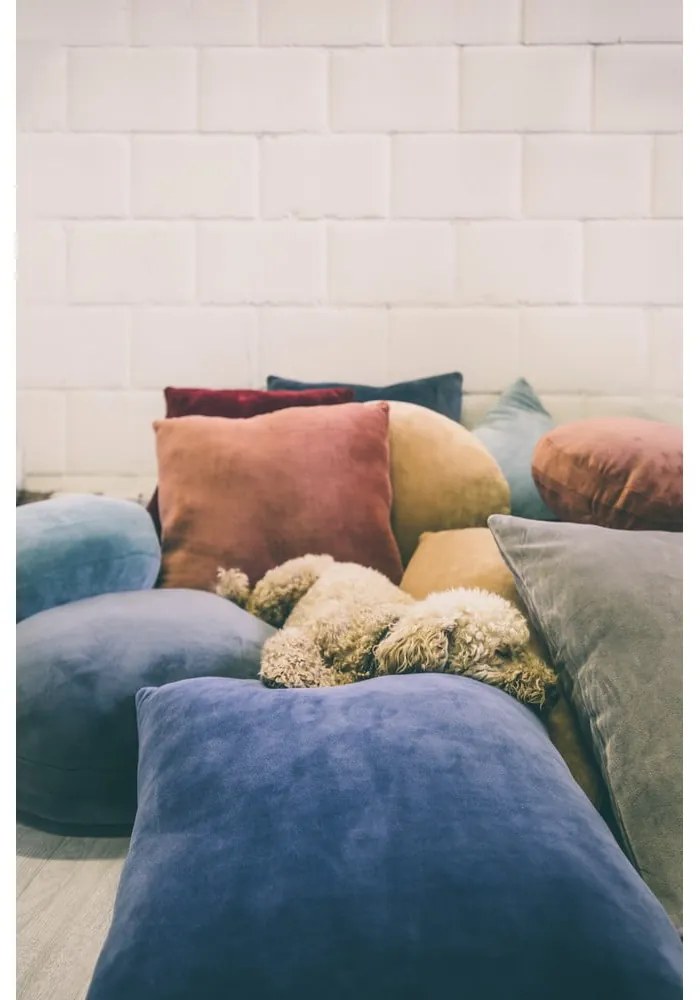 Cuscino decorativo in microfibra grigio e beige Marshmallow, ø 40 cm - Tiseco Home Studio