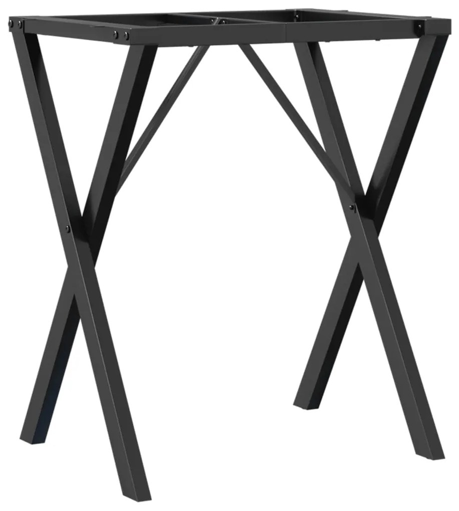 Telaio gambe a x per tavolo da pranzo 50x40x73 cm in ghisa
