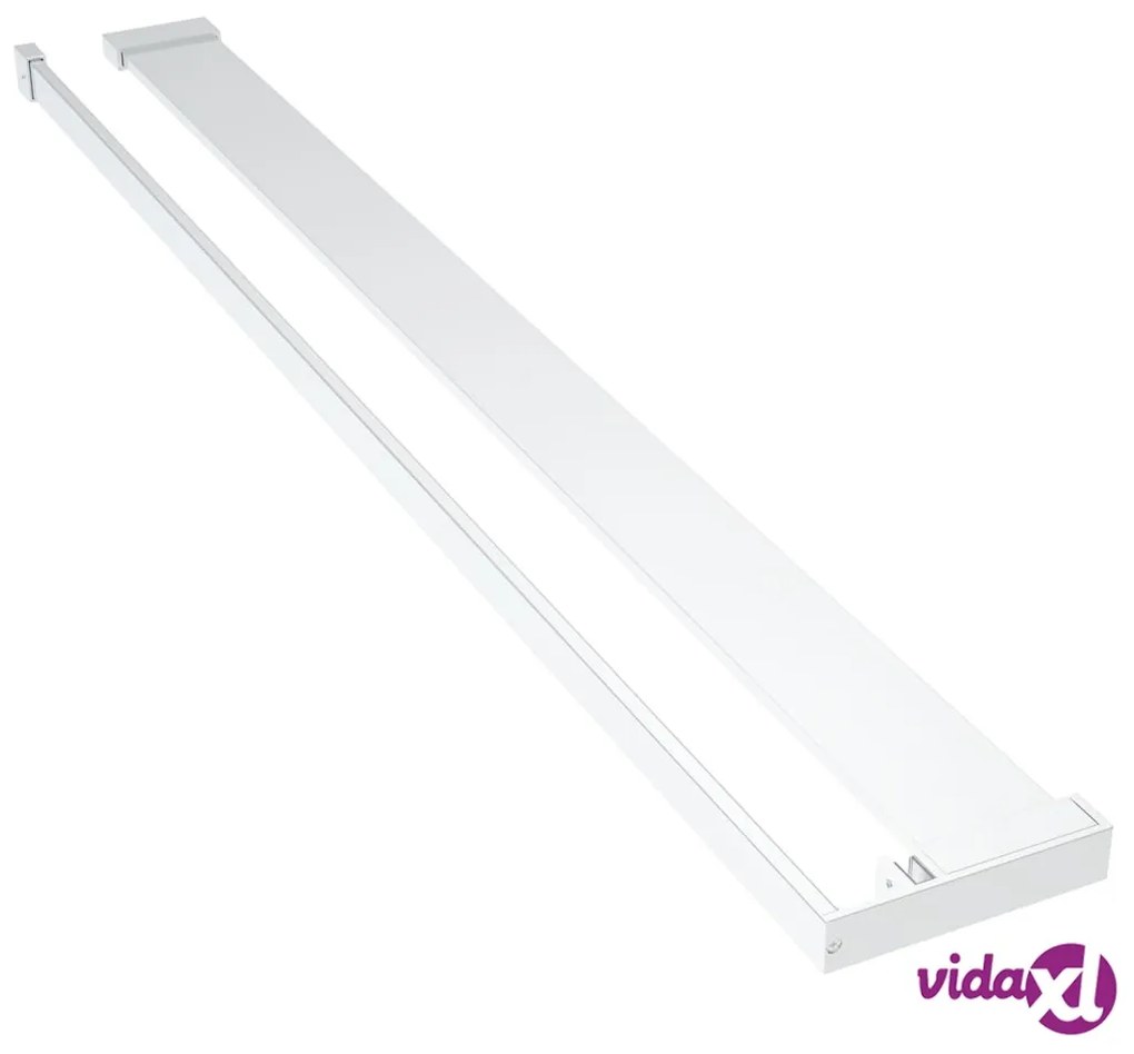 vidaXL Mensola Doccia per Parete Doccia Walk-in Cromo 80 cm Alluminio