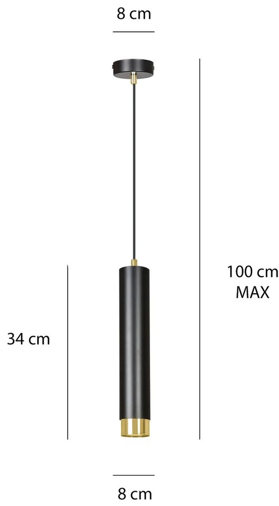 Lampada a Sospensione in Acciaio KIBO 1 GU10