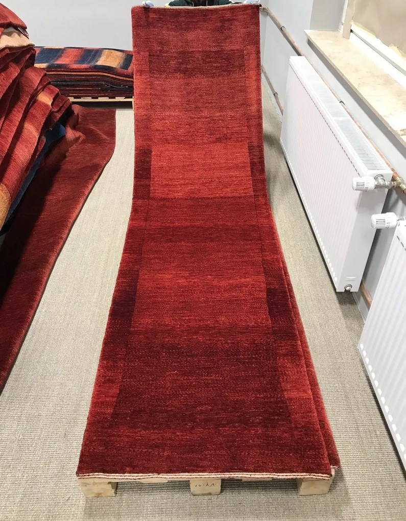 Loribaft Tappeto persiano 80 x 280 Rosso (Iran) Annodato A Mano