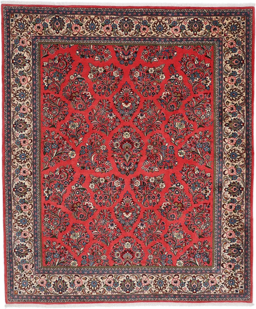 Sarouk Tappeto 220 x 260 (Iran) Annodato A Mano