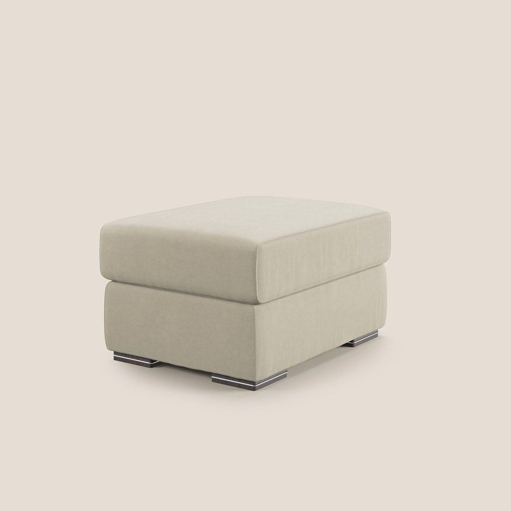 Sun pouf apribile contenitore in microfibra smacchiabile T11 panna