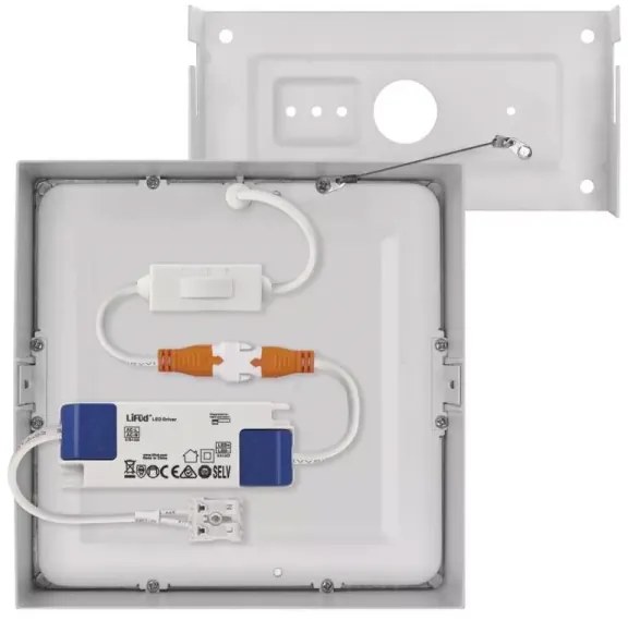 Plafoniera LED LED/12,5W/230V 3000/3500/4000K 17x17 cm bianca