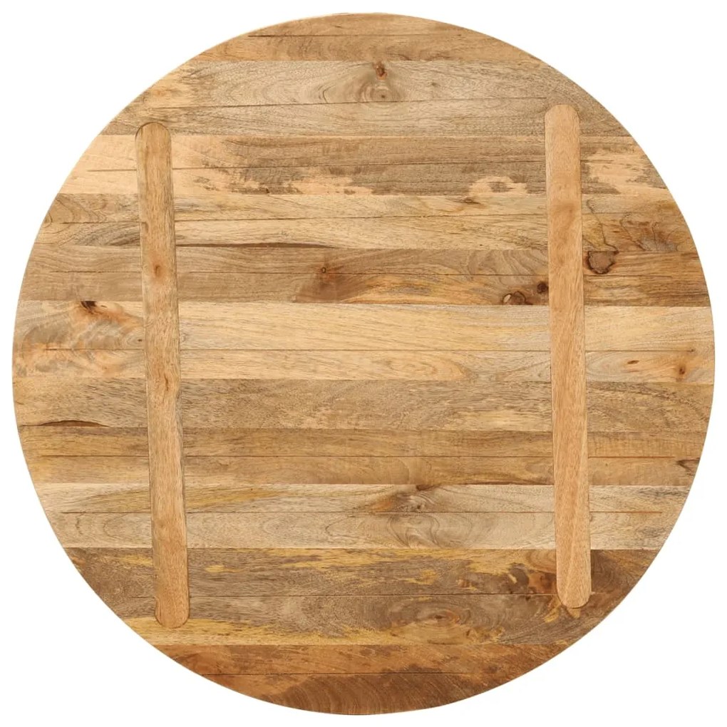 Piano per tavolo Ø 80x2,5cm rotondo in legno massello di mango