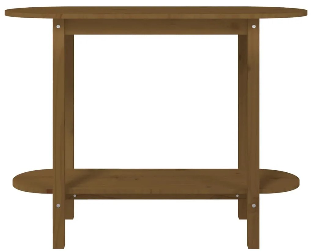 Tavolo consolle miele 110x40x80 cm in legno massello di pino