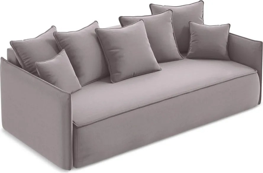 Divano lavanda allungabile/con contenitore con rivestimento in velluto 225 cm Hula – Makamii