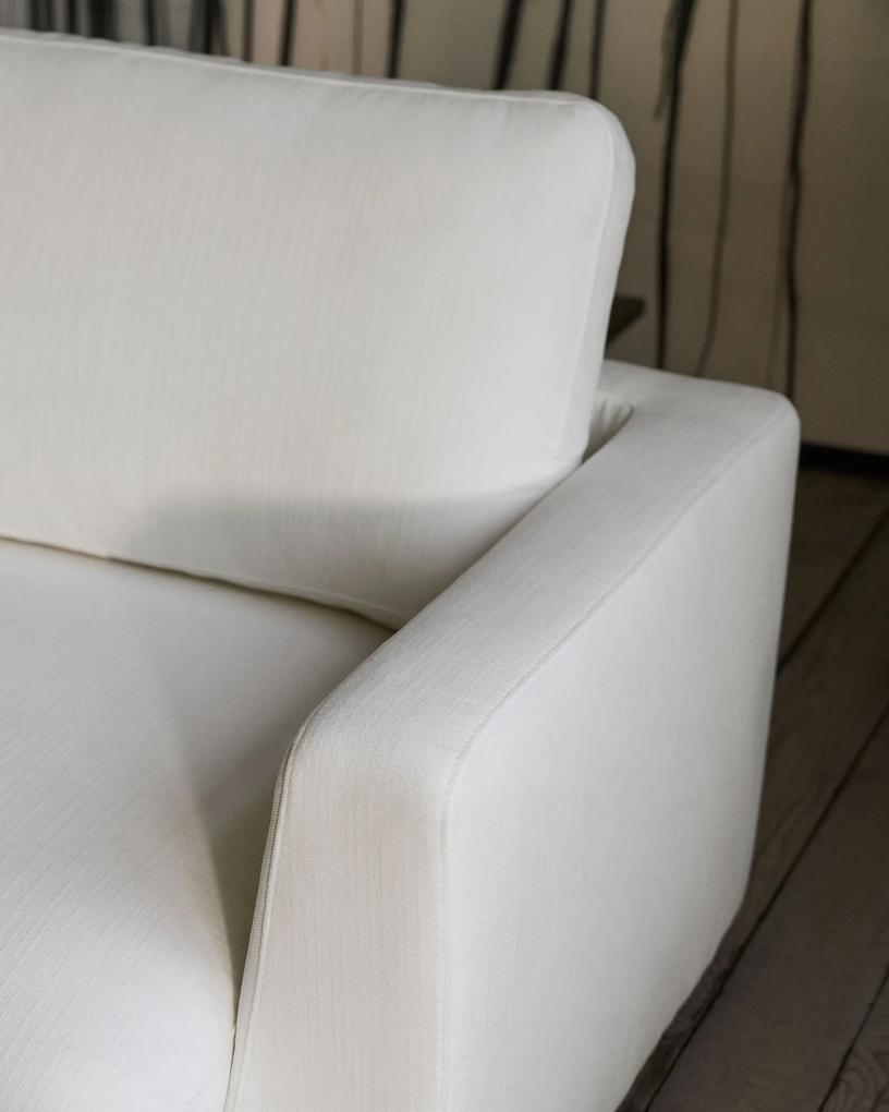 Kave Home - Divano Gala a 4 posti con chaise longue destra bianco 300 cm