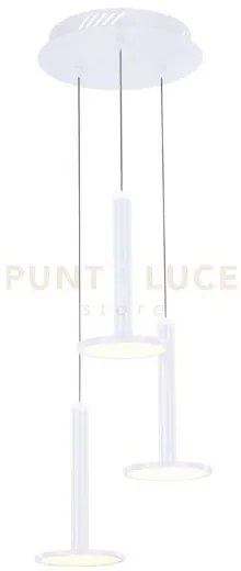 Lampadario led a tre pendenti tua md17033012-3awh bianco