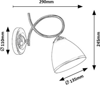 Brilagi - Lampada da parete FRED 1xE27/60W/230V cromo lucido