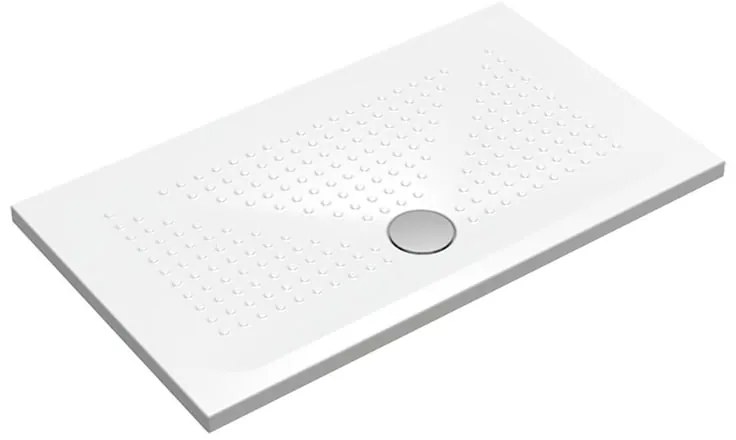Piatto doccia in ceramica PUNTO bianco L 120 x L 70 x H 3.5 cm lucido