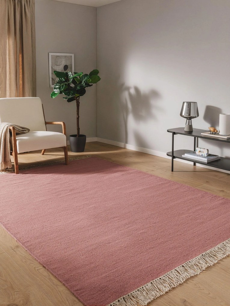 benuta Pop Tappeto di lana Liv Rosa 140x200 cm - Tappeto fibra naturale