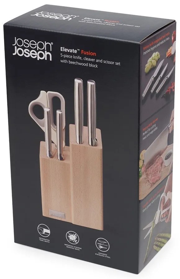 Set di coltelli con lama in acciaio inox e supporto 5 pz Elevate Fusion – Joseph Joseph