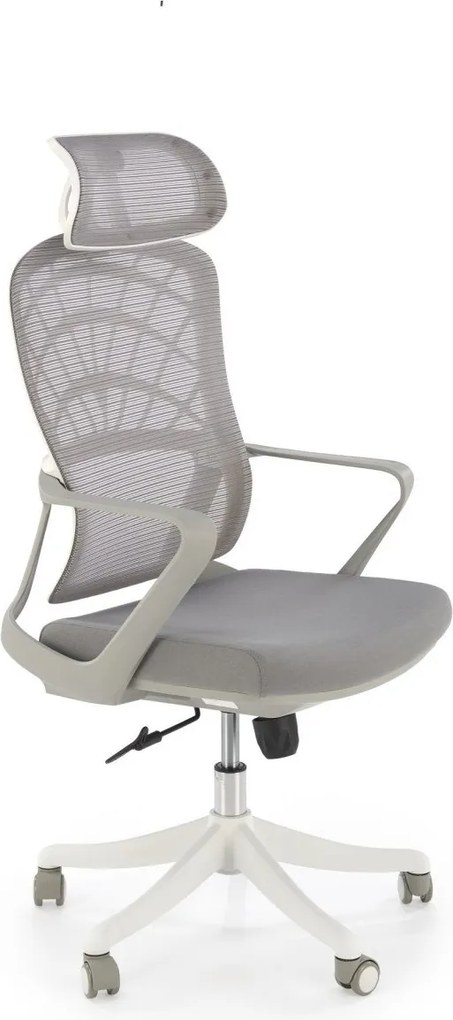 Sedia da ufficio Vesuvio 2 in grigio/bianco - H121 cm