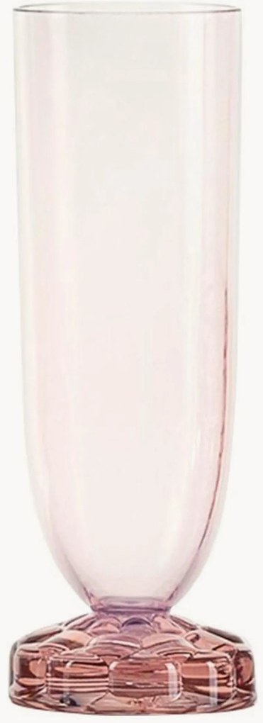 Set di 4 bicchieri champagne con scanalatura in rilievo Jellies