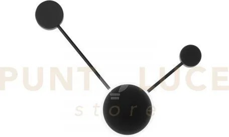 Plafoniera led etere nera 10w 1380lm cct 3000k 4000k 6500k 33x6x45c...