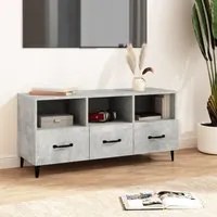 Mobile Porta TV Grigio Cemento 102x35x50 cm Legno Multistrato 812613