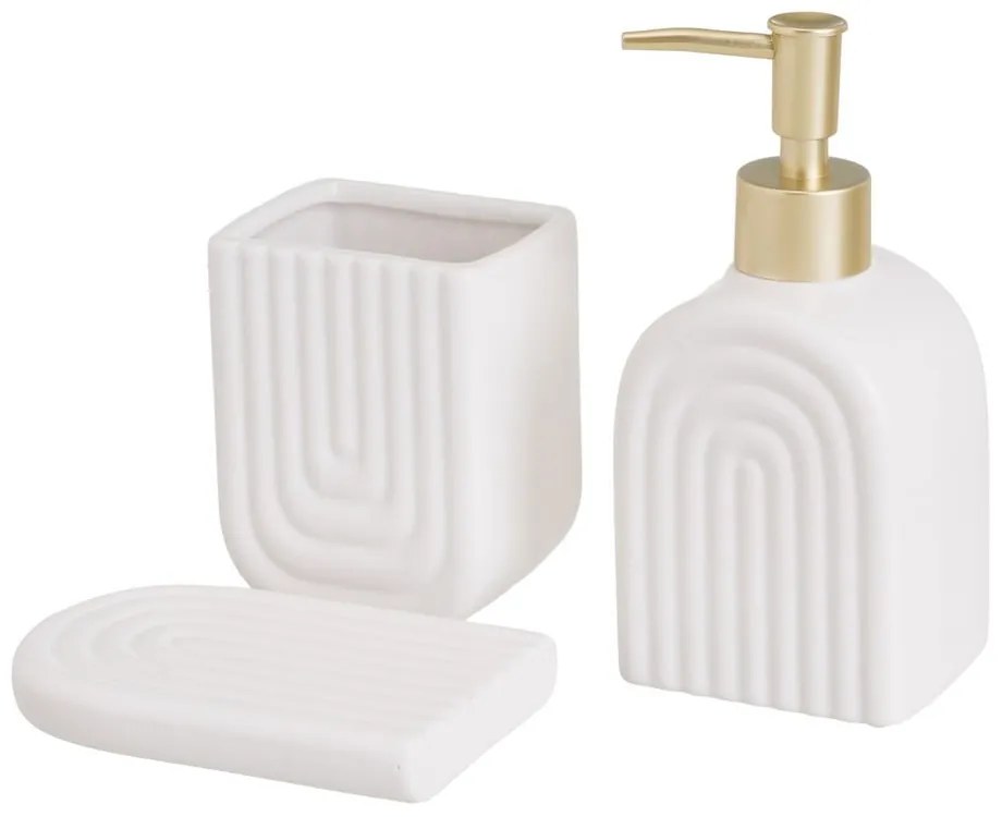 Set di accessori per il bagno bianco in ceramica – Casa Selección