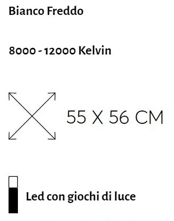 Stella Natalizia LED DOPPIA ILLUMINAZIONE, 56x56cm, IP44 Colore Bianco Freddo 8000 - 12000 °K
