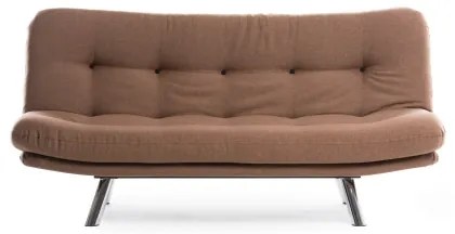 Divano letto 2 posti BINA, marrone chiaro