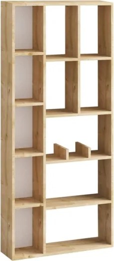 Libreria Moderna Con Vani A Giorno 75x18x170 Salvaspazio Demios Rovere Chiaro