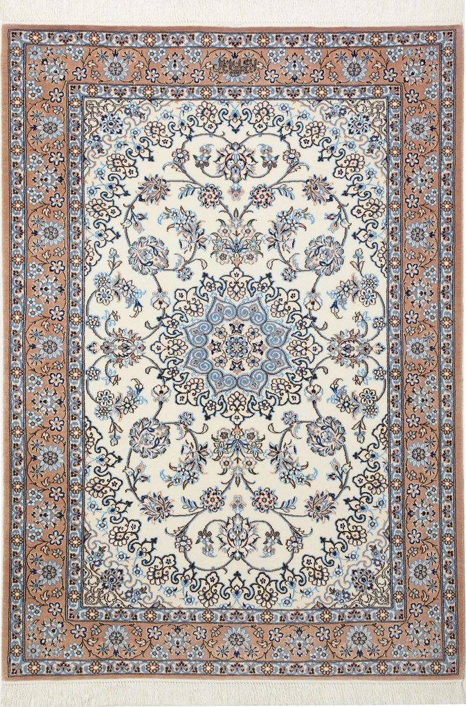Nain Tappeto persiano 100x150 Beige (Iran) Annodato A Mano