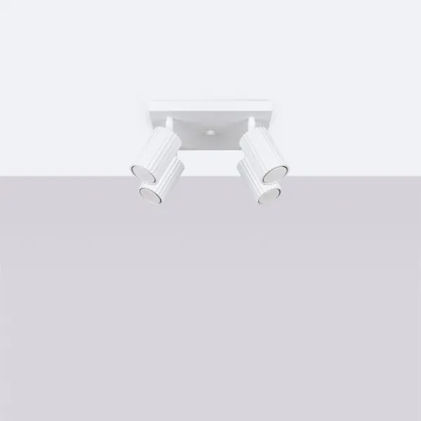 Sollux SL.1545 - Faretto KARBON 4xGU10/10W/230V bianco