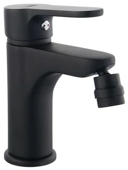 Set miscelatori nero opaco lavabo bidet e doccia incasso con deviatore Paco
