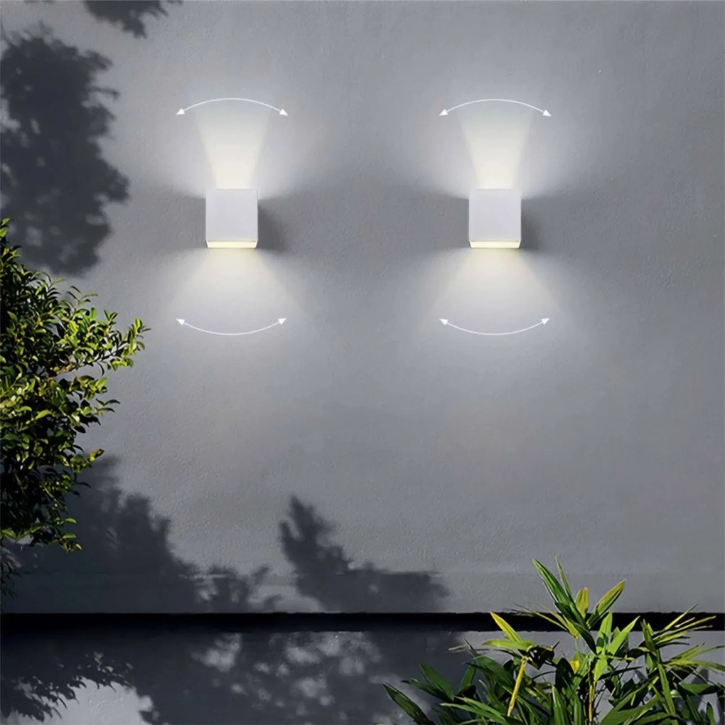 Applique LED Cubo 12W Bidirezionale IP65 CCT OSRAM Chip LED