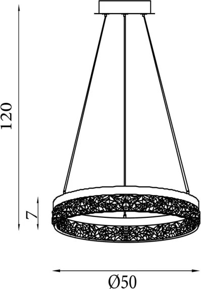 Searchlight 98700-50LT - Lampadario a sospensione dimmerabile a LED su cavo MADELEJNE LED/25W/230V
