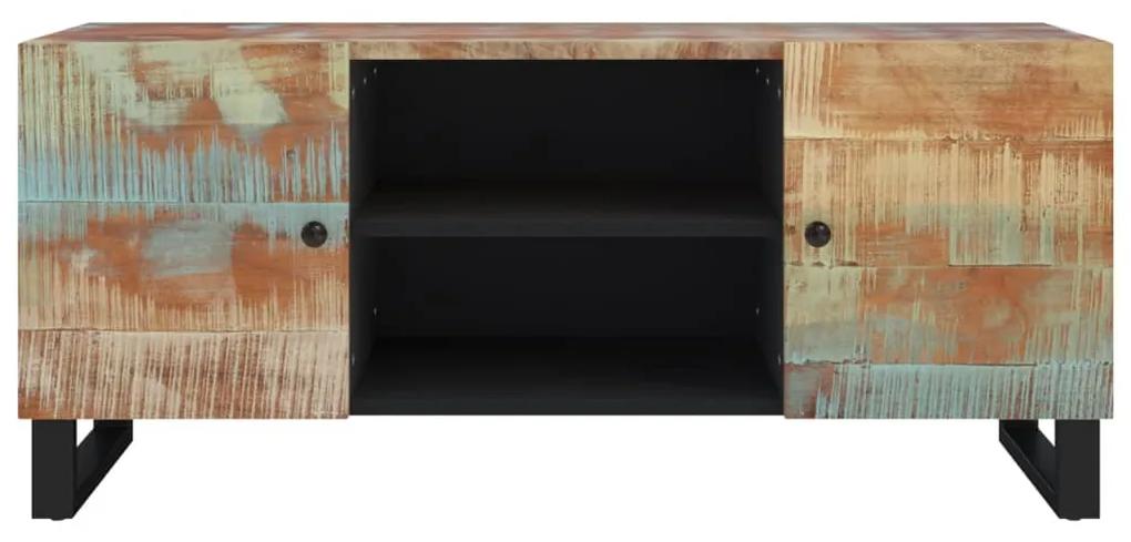 Mobile porta tv 105x33x46 cm in legno massello di recupero