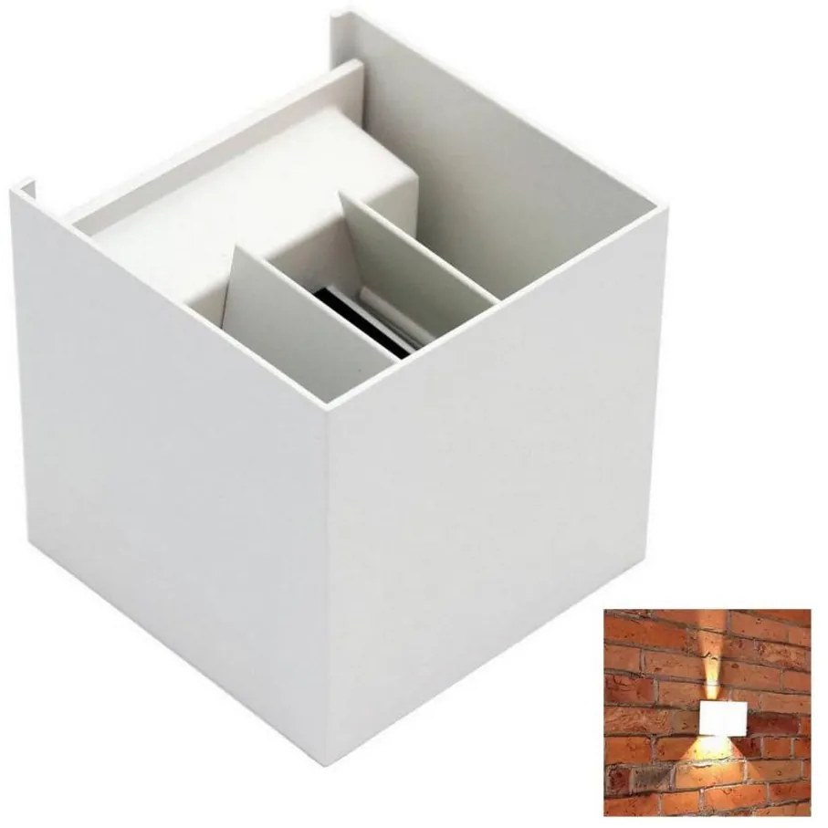 Applique da esterno LED 2xLED/3W/230V IP54 bianco