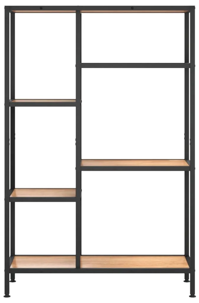 Scaffale per libri 80x30x120 cm acciaio e legno multistrato