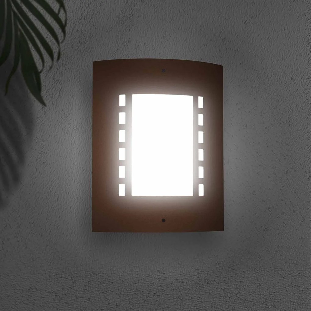 Applique Corten E27 da parete IP54 per esterni - serie METRO